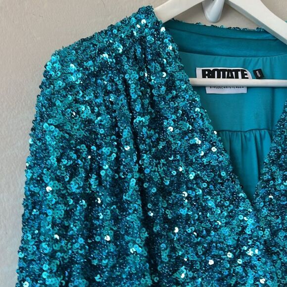 ROTATE BIRGER CHRISTENSEN Aurelia sequin-embellished blouse - Picture 2 of 12